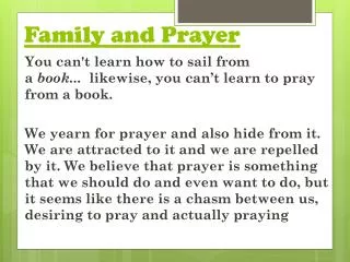 Family and Prayer