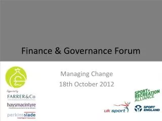 Finance &amp; Governance Forum