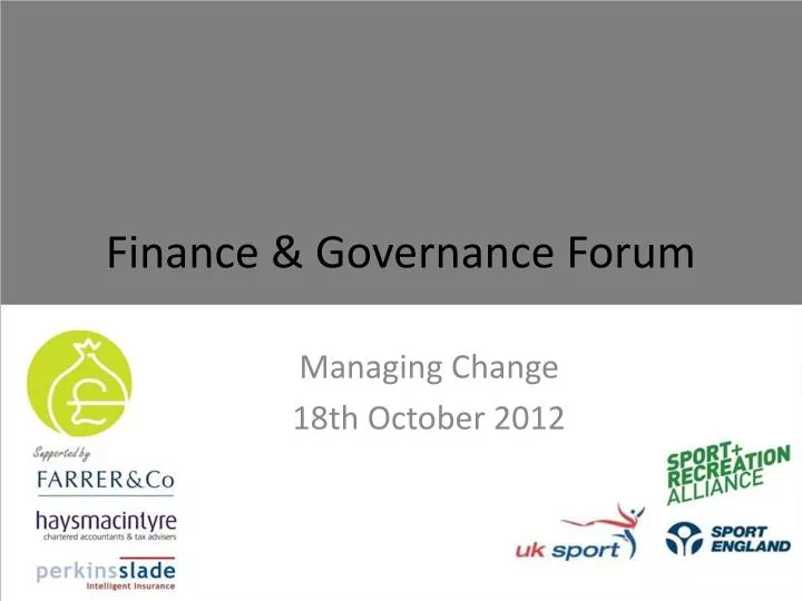 finance governance forum