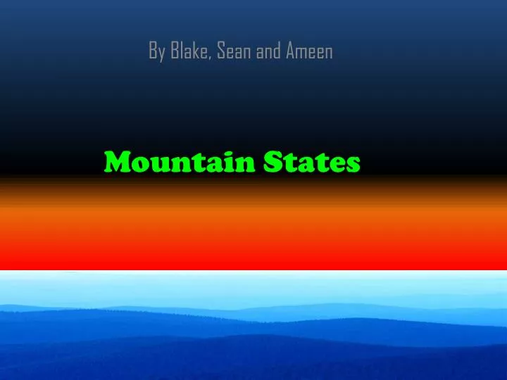 mountain states