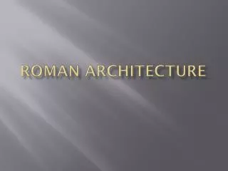 ROMAN Architecture