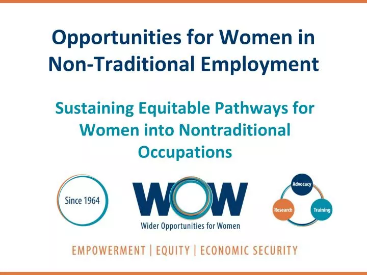 opportunities for women in non traditional employment