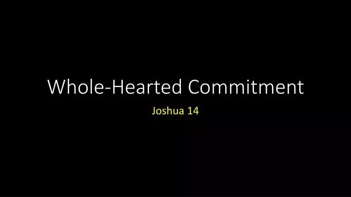 whole hearted commitment
