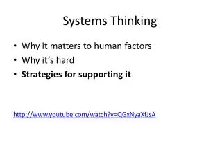 Systems Thinking