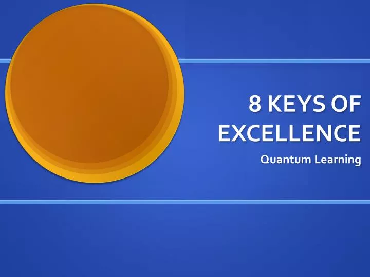 8 keys of excellence