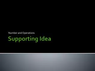 Supporting Idea