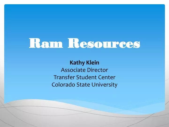 ram resources