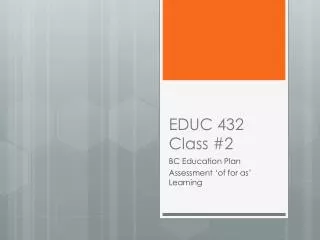 EDUC 432 Class #2