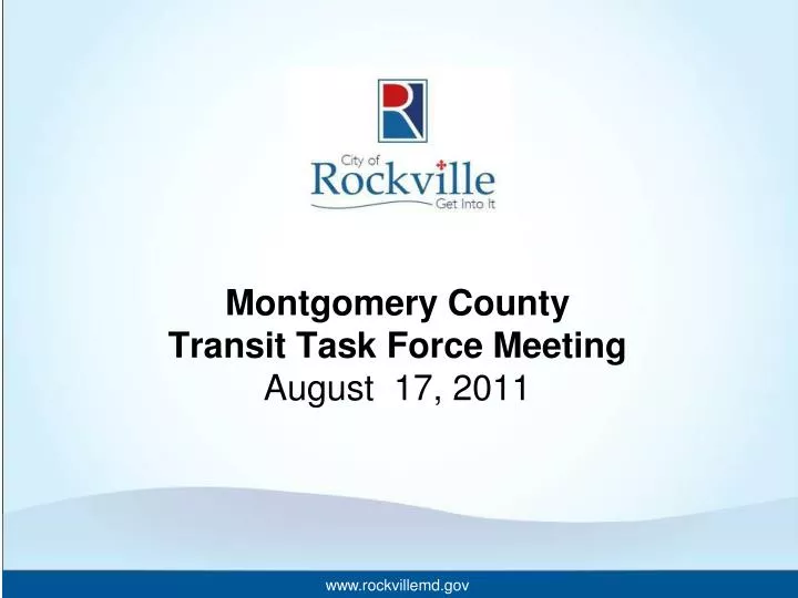 montgomery county transit task force meeting august 17 2011