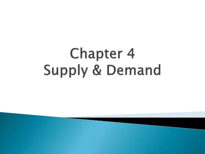 chapter 4 supply demand