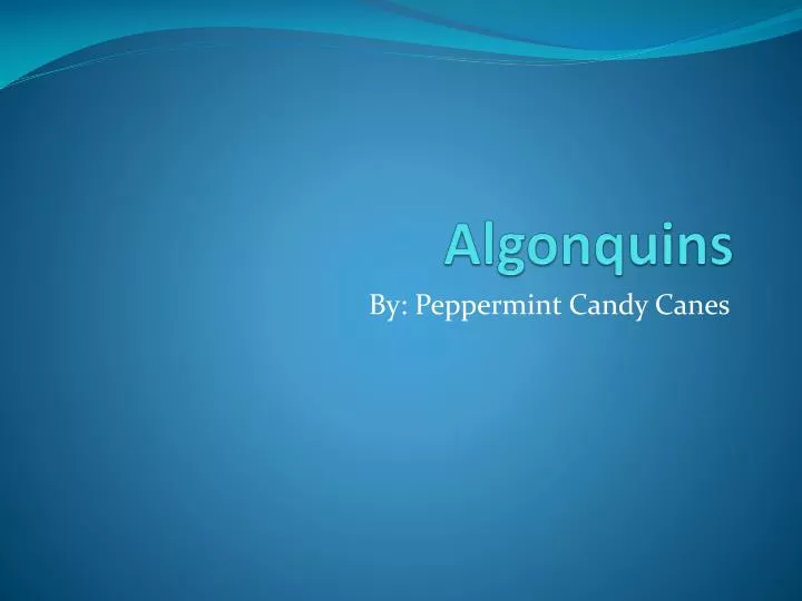 algonquins