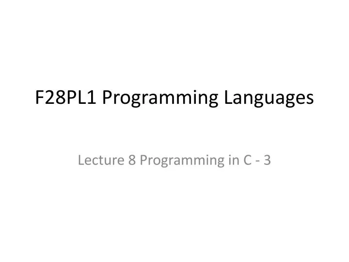 f28pl1 programming languages