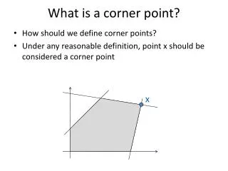 How should we define corner points?