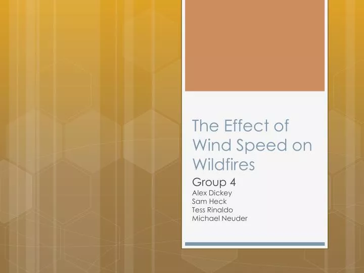 the effect of wind speed on wildfires