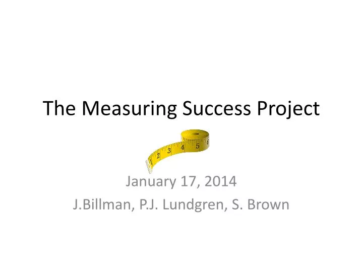 the measuring success project
