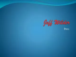 jeff wilder