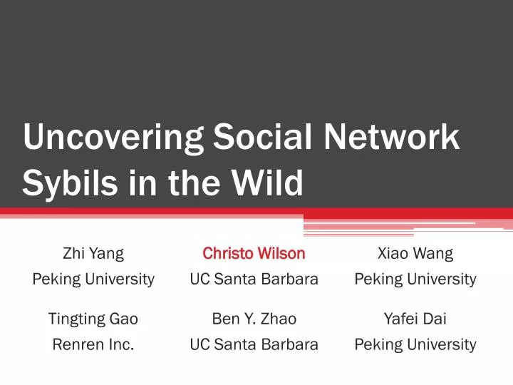 uncovering social network sybils in the wild