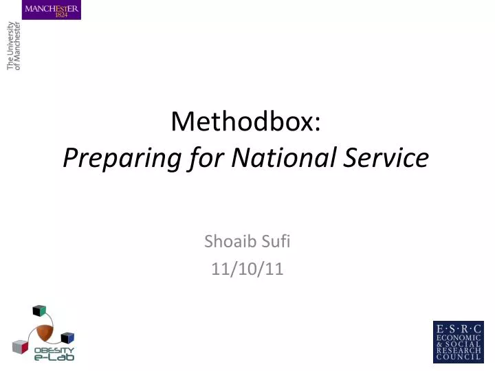 methodbox preparing for national service