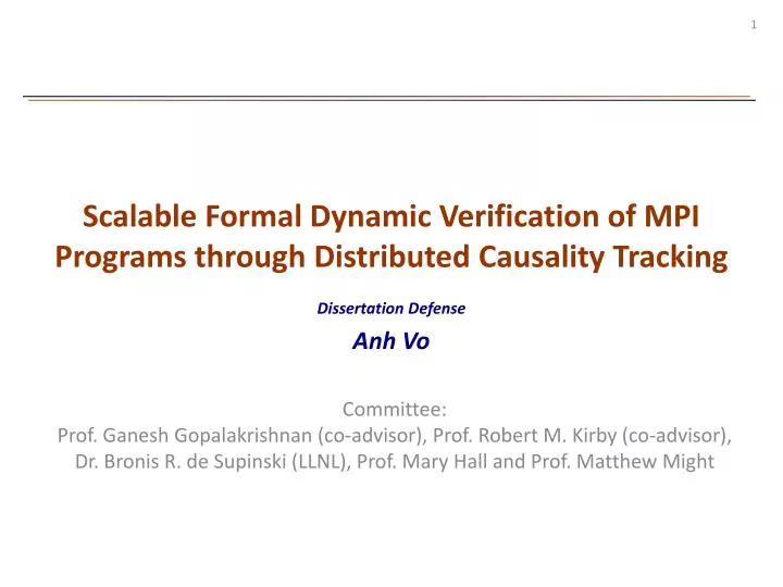 scalable formal dynamic verification of mpi programs through distributed causality tracking