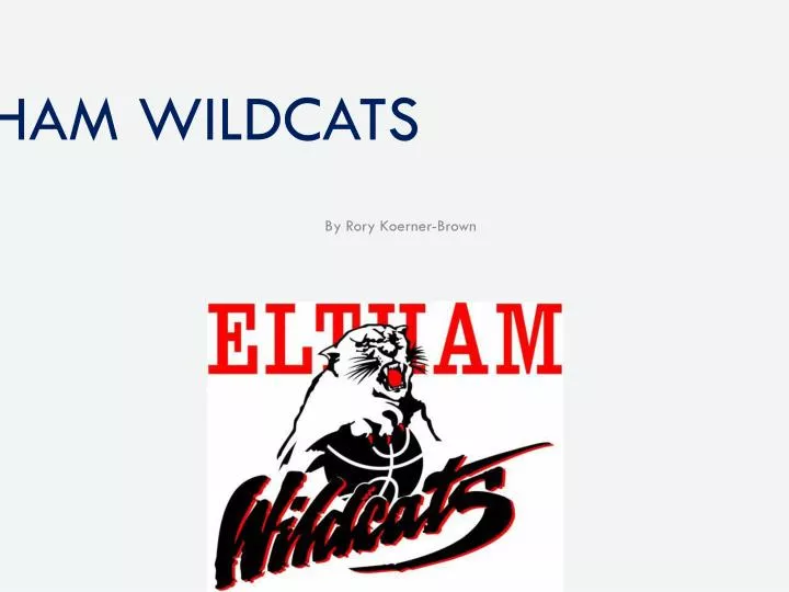 eltham wildcats