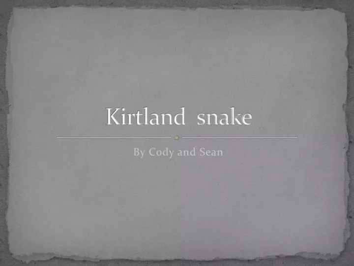 kirtland snake