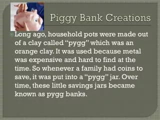 Piggy Bank Creations