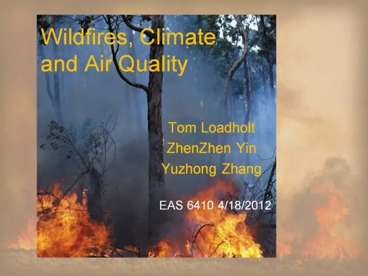 wildfires climate and air quality