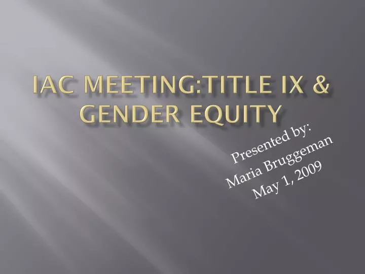 iac meeting title ix gender equity