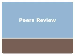 Peers Review