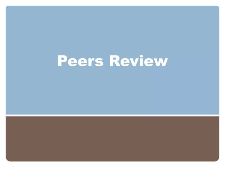 peers review