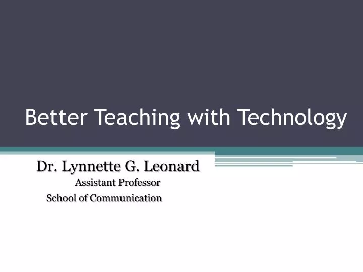 better teaching with technology