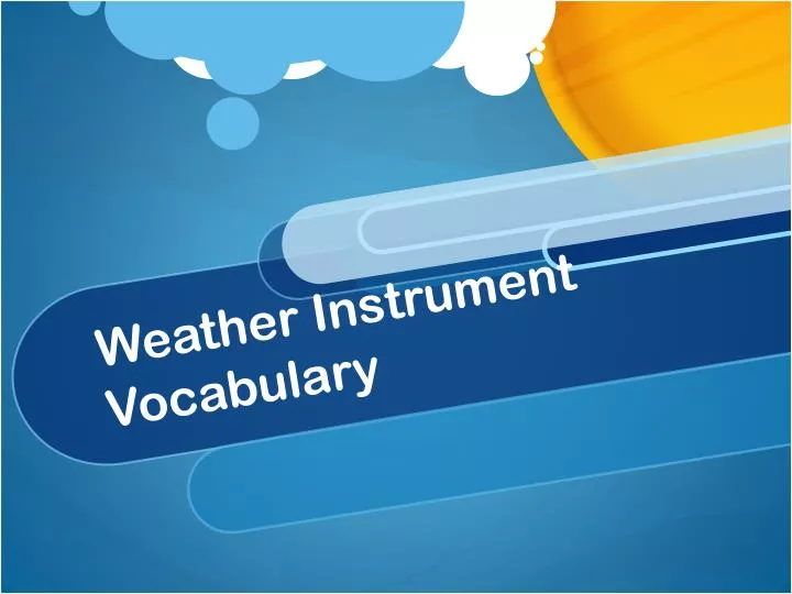weather instrument vocabulary