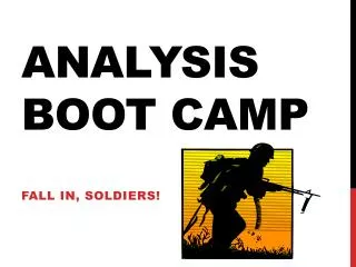 Analysis Boot Camp