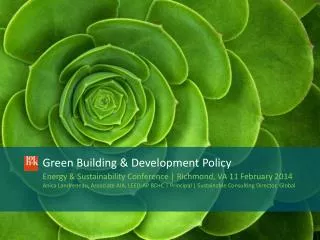 Green Building &amp; Development Policy