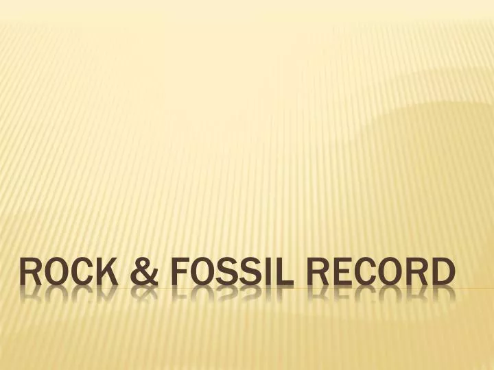 rock fossil record