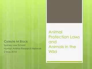 Animal Protection Laws and Animals in the Wild