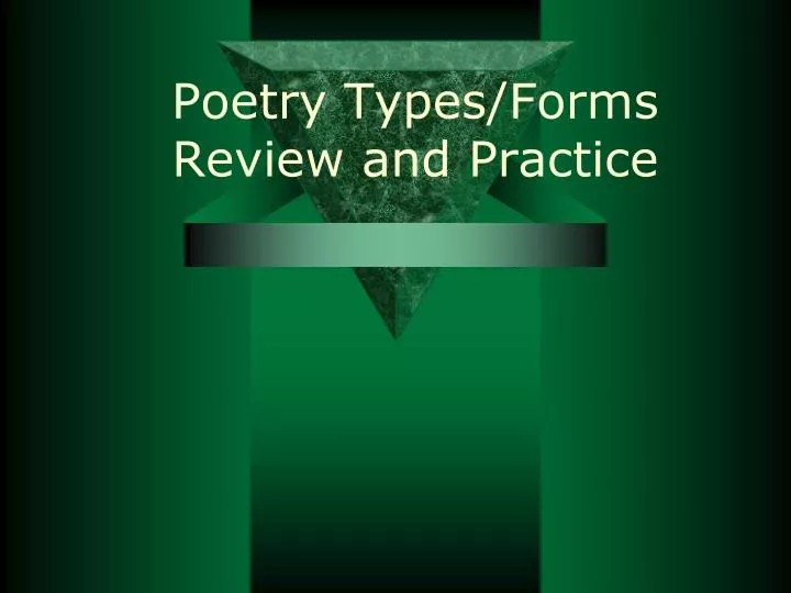 poetry types forms review and practice