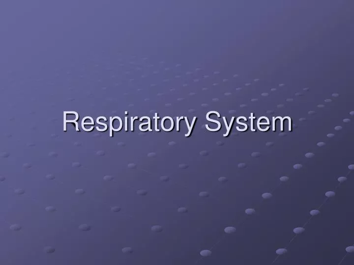 respiratory system