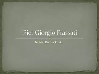 Pier Giorgio Frassati