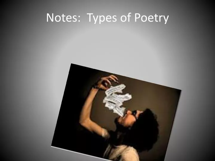 notes types of poetry