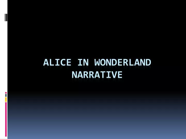 alice in wonderland narrative