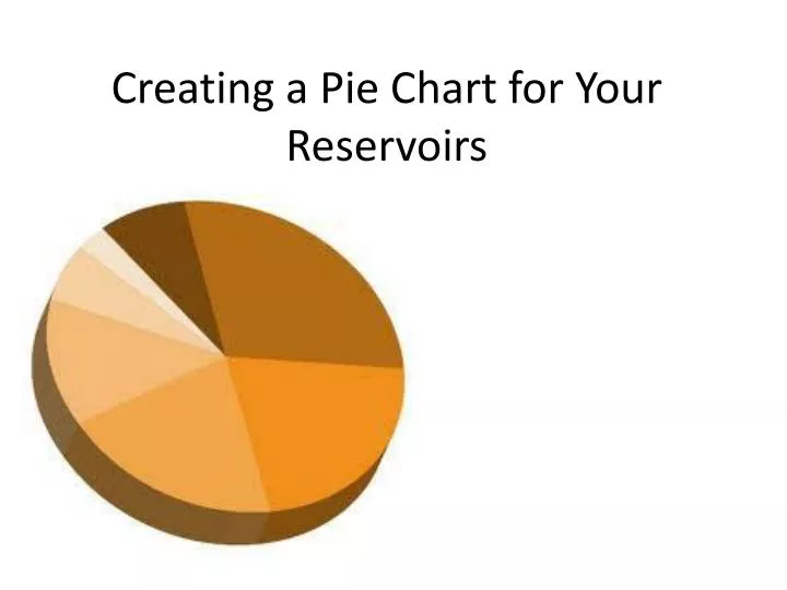 creating a pie chart for your reservoirs