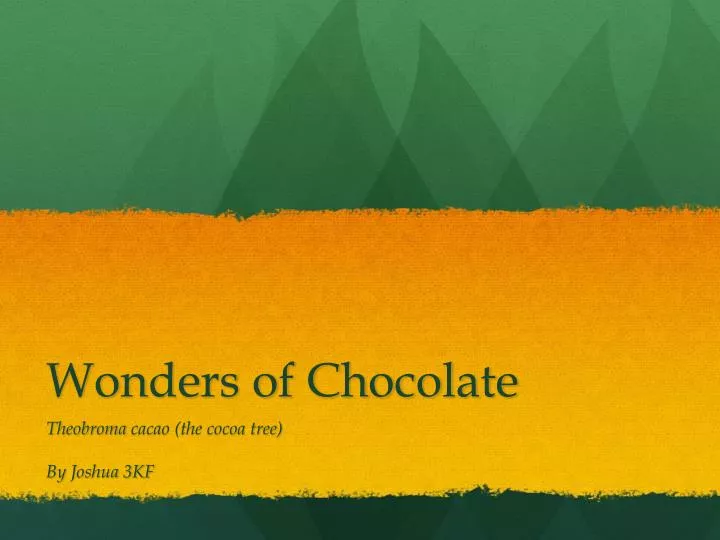 wonders of chocolate