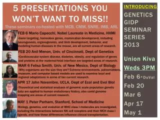 5 Presentations you won’t want to miss!!