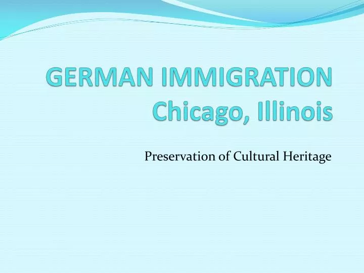 german immigration chicago illinois