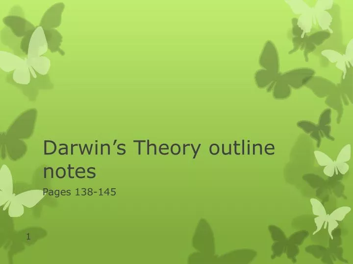 darwin s theory outline notes