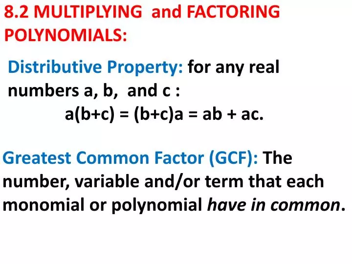 8 2 multiplying and factoring polynomials