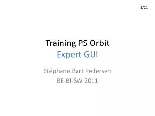 Training PS Orbit Expert GUI