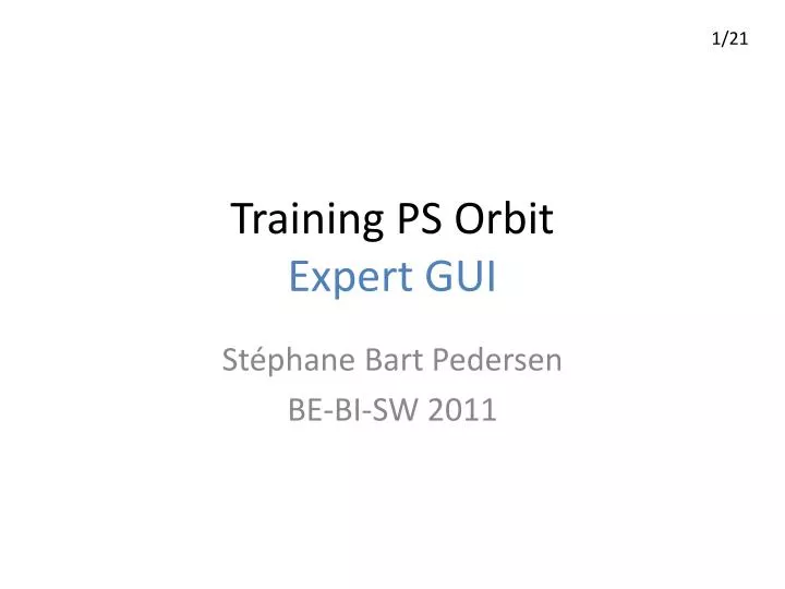 training ps orbit expert gui