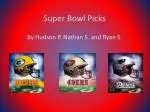 Super Bowl Picks